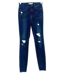 Womens Super High-Rise Ultimate Jegging Size 25 Distressed Denim Stretch Fabric